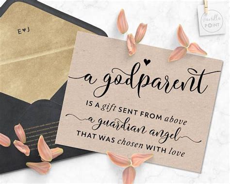 Free Printable Godparent Cards